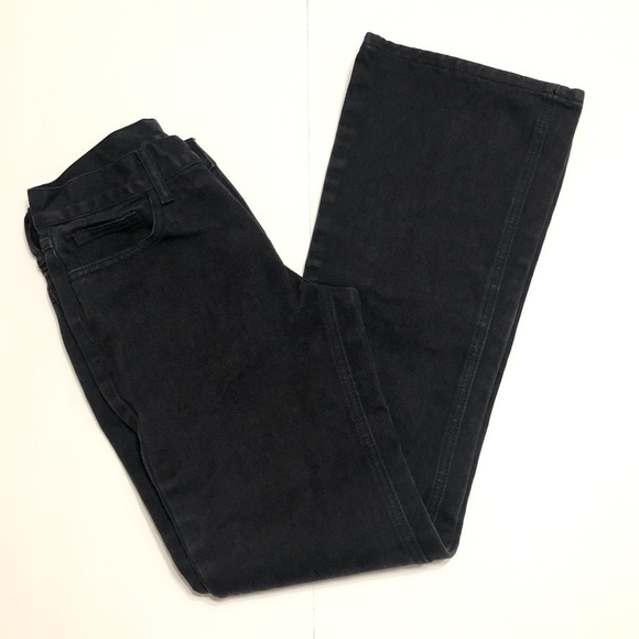𝅺j Galt  Flare Leg Black Rigid Denim Jeans Womens Size Small - Picture 2 of 9